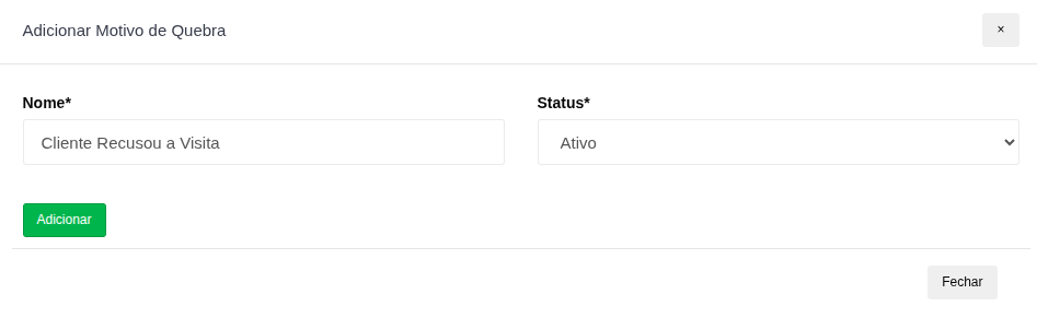 Motivos Cadastro