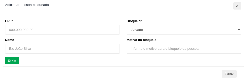 Imagem demonstrando o botão +