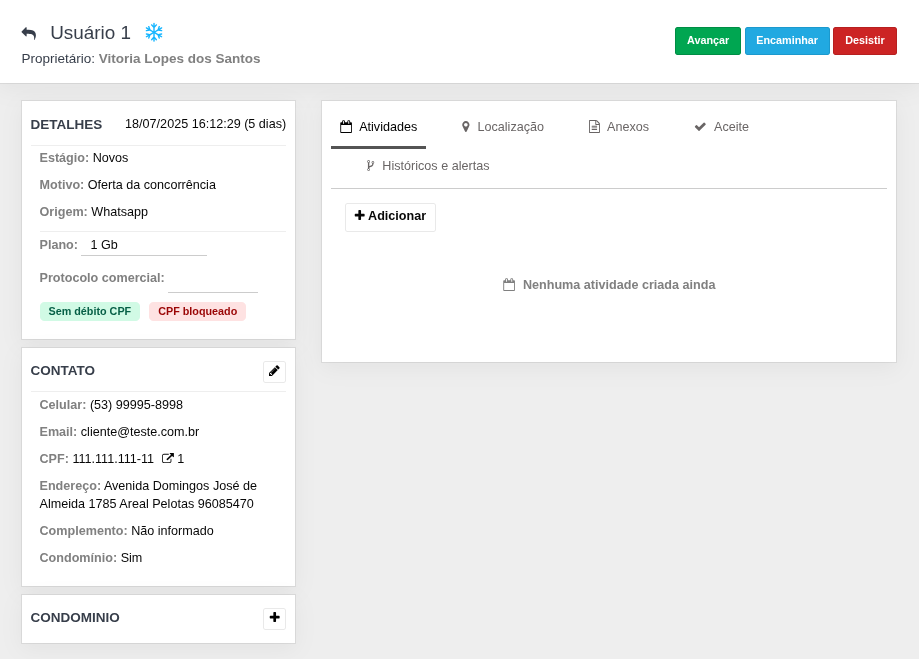 Imagem demonstrando o botão +