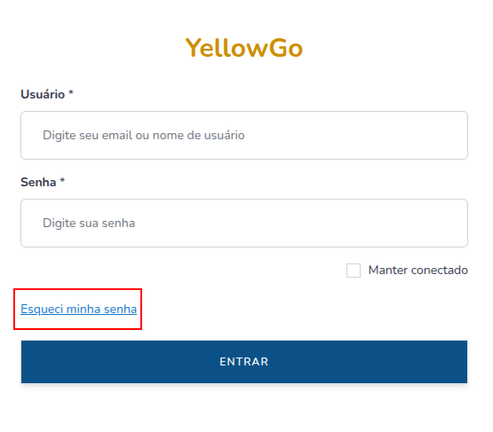 Tela de Login YellowGo